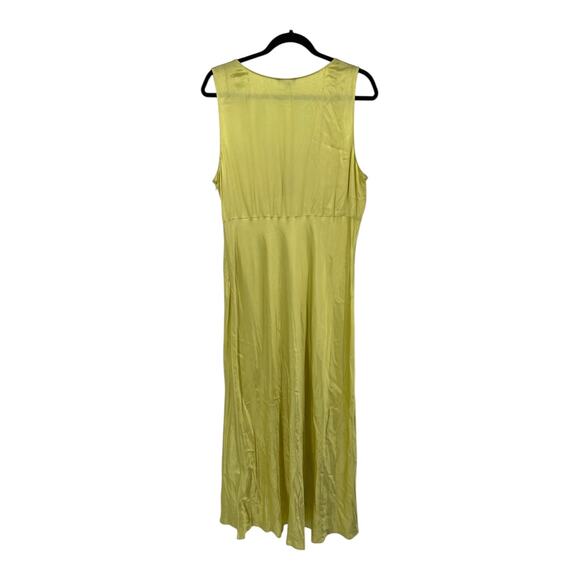 Rails Dress Cindi satin sleeveless v neck satin chartreuse size XXL - Picture 4 of 8